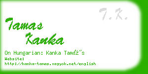 tamas kanka business card